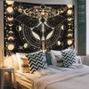 Yrendenge Moth Tapestry Black Wall Hanging Sun Moon Tapestry Natural