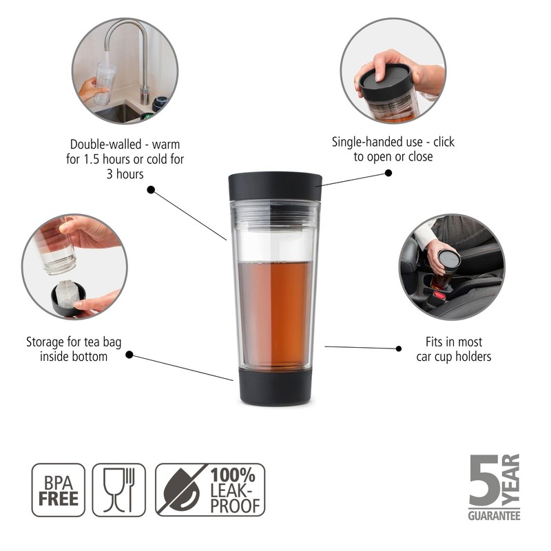 Brabantia - Make & Take Travel Tea Cup, Leak-Proof with