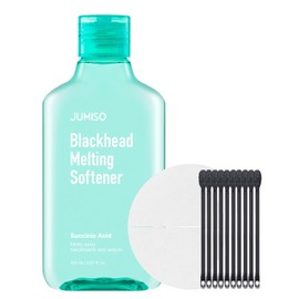 JUMISO Blackhead Melting Softener Cotton Pad Set - Korean Pore Care PHA Exfoliation Witch Hazel Tea Tree Cypress Water Sebum Control Complete Kit, 5.07 fl.oz. 40 Pads 10 Swabs