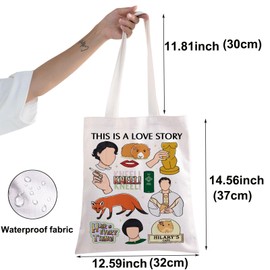 BWWKTOP Fleabag Canvas Tote Bag - Fleabag Fans Gift, Inspired Gifts (A LOVE STORY)