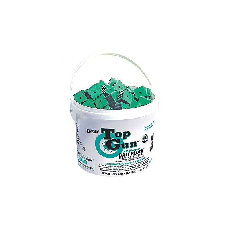 JT Eaton 750 Top Gun Bait Block Rodenticide with Stop-Feed