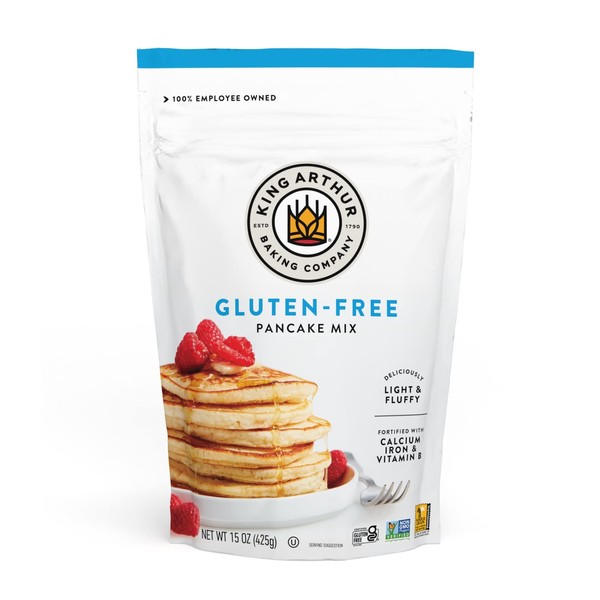 King Arthur, Gluten Free Classic Pancake Mix, Certified Gluten-Free, Non-GMO