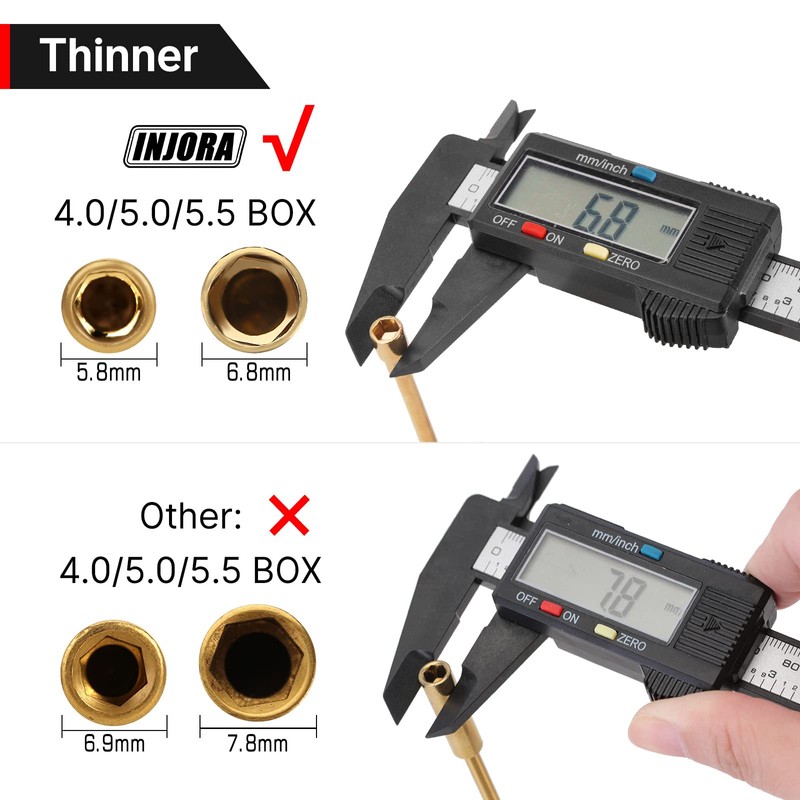 INJORA Short Handle Hex Screwdriver Nut Driver Tool Kit for