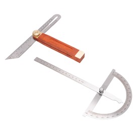 Greensen Winkelmesser-Winkelmesser, Verstellbares Edelstahl-Messing Holz, 360 Grad Drehend T-Bevel-Gleit Messgerät mit Doppelseitiger Waage für Holz Bearbeitungs Handwerk