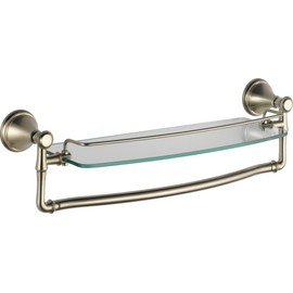 DELTA Cassidy 18 inch Glass Shelf With Towel Bar, Stainless, Bathroom Accessories, 79710-SS