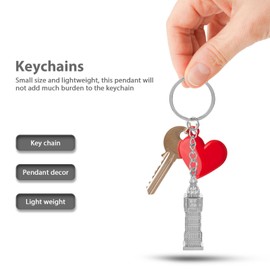 Garneck London Big Ben Pendant Keyring Vintage Style London Souvenir Keyring Key Chain For Bag Zinc Alloy Silver