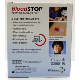 BloodSTOP-Hemostatic Dressing: Controls Bleeding Fast, Natural, Plant-Based Wound Dressing, Cuts, Road Rash, Abrasions, Nosebleeds, Bleeding Control Kit, Stop The Bleed Kit - Safe for All Ages, 10 Ct