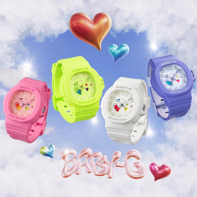 Casio PLAYFUL HEARTS SERIES BGA-10-6AJF Women's Wristwatch, Purple