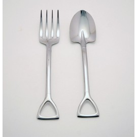 The Country Story Shovel Spoon and Fork 2pcs Set