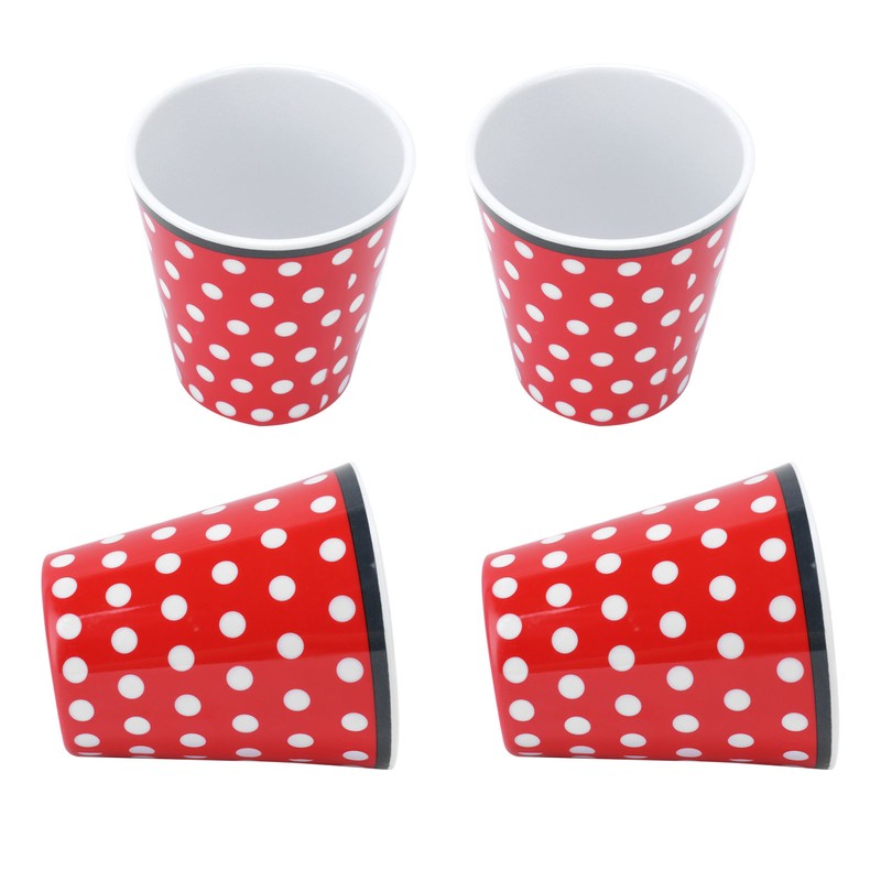 4Pcs Student Melamine Cup Imitation Porcelain Beverage Mug Water Cup