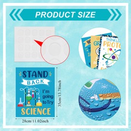 Zonon 10 Pcs Science Classroom Decoration Banner and Poster for Teachers Scientist Bulletin Board Set Posters Science Lab Cutout for Elementary Middle Preschool Office(Motivational)