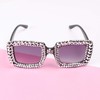 SP Sophia Collection Sparkling Crystal Square Frame Oversized Bling Rhinestone