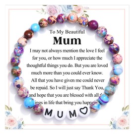 KORAS Mothers Day Gifts for Mum, Womens Bracelet Mum Gifts from Daughter Son, Jewellery Presents for Mother on Birthday Christmas Valentines Day