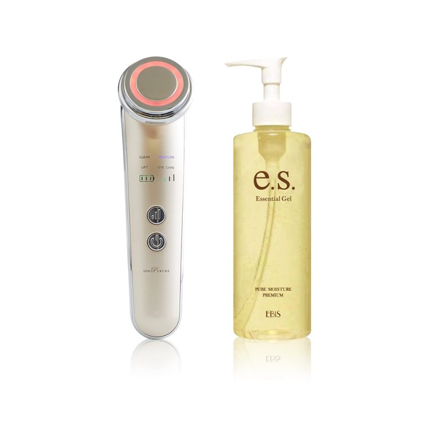 Ion Le Create (Gold) Facial Beauty Device, Ion Implementation, EMS LED, Microcurrent, Facial Beauty Device Gel Included