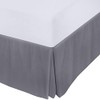 Utopia Bedding Valance Sheet Double - Soft Brushed Polyester-Microfibre - Pleated - Fits Under the Mattress & Down to the Floor - Base Bed Skirt (Grey)