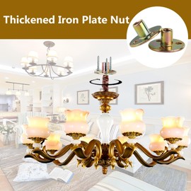 Pack of 10 Flange Nuts T Nut M10, Flange with Round Base, M10 x 37 x 2.5 mm, Flange Nuts 3 Hole T Nut M10, Carbon Steel Drive-In Nuts Furniture Fittings Internal Thread