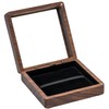 COSISO Single Solid Walnut Wood Medal Display Storage Box with