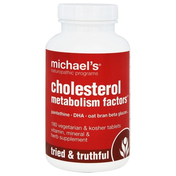 MICHAEL'S Health Naturopathic Programs Cholesterol Metabolism Factors - 180 Tablets - Helps Improve Circulation - Statin & Red Yeast Rice Free - 60 Servings