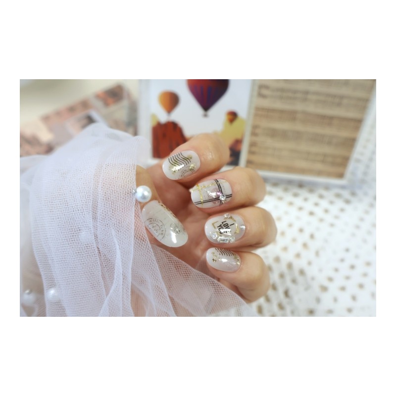 Handmade Nail Tips-The Urban part 2. Letter - Short Almond