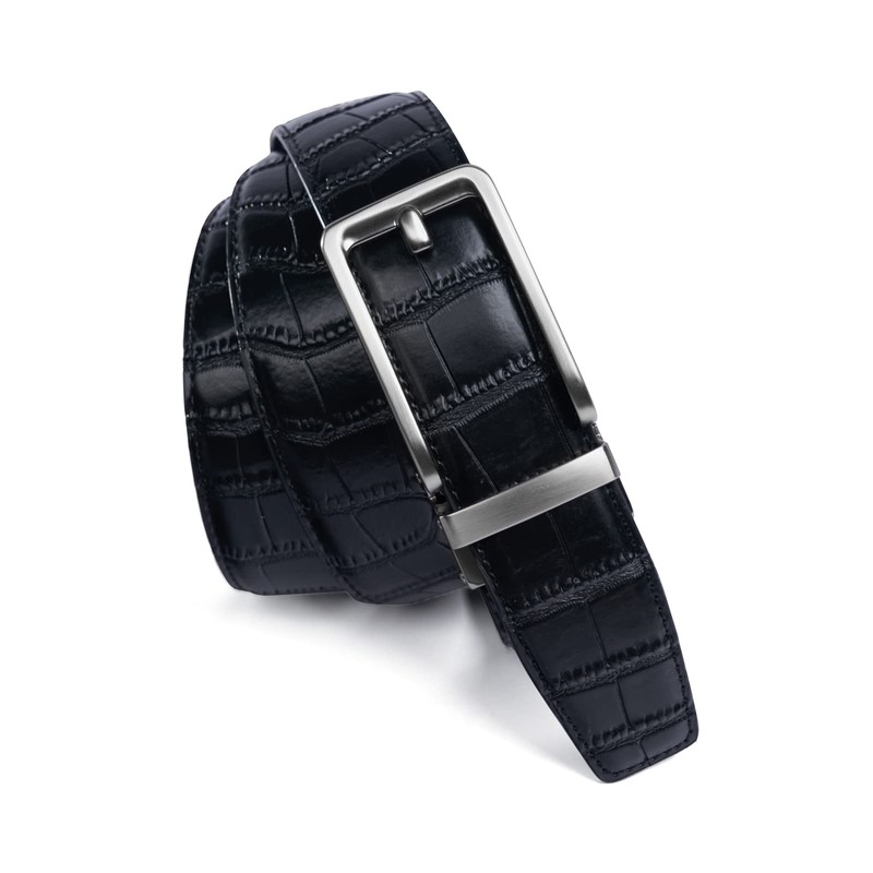 PlusZis 28 - 68 inch men's leather belt with ratchet,