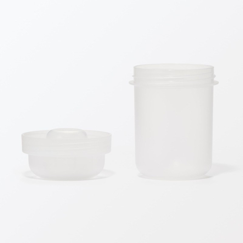 MUJI 84683848 Lunch Capsule with Topping Cup, Clear, 11.8 fl