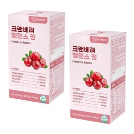 The Healthy Dream Pumpkin Seed Extract Cranberry Balance Tablets, 2, 120 Tablets / 더건강드림 호박씨추출물 크랜베리 밸런스 정, 2개, 120정