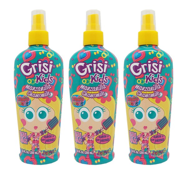 Grisi Kids Chamomile Hair Detangler Spray. Lightens your Hair. 8.4 oz. Pack of 3