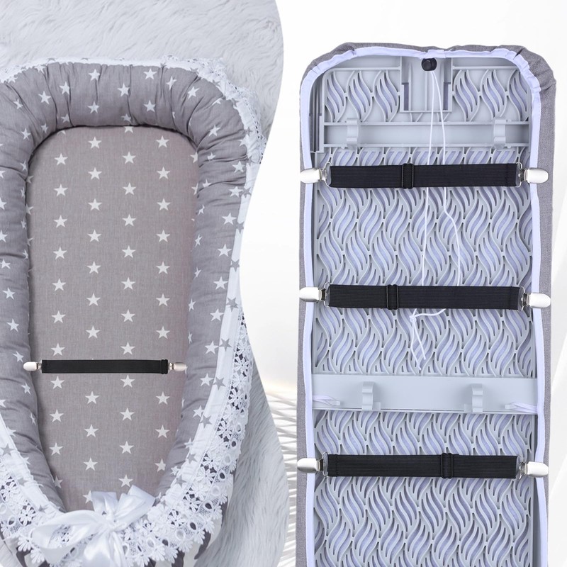 Xyembu 4Pcs Ironing Board Cover Clips Adjustable Ironing Board Pad