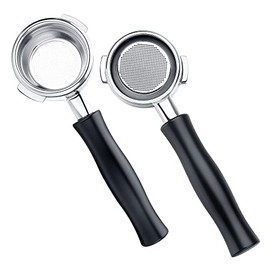 Normcore Bottomless portafilter compatible 58 mm, compatible with Nuova Simonelli & Victoria Arduino espresso machines, aluminium handle handle, 18 g sieve, 2 cups