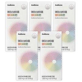 AceBiome Multivitamin Vitamins & Minerals 23 types 1,500mg x 60 tablets 5 boxes / 에이스바이옴 멀티비타민 비타민&미네랄 23종 1,500mg x 60정 5박스