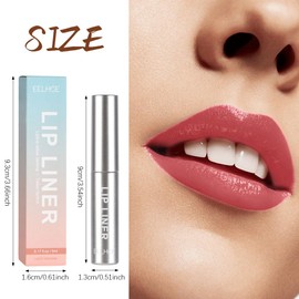 Abziehbarer Lippenkonturenstifte, Plump Abnehmbarer Pigmentierter Lipliner, Wasserfester Peel Off Lip Liner Pencil, Langanhaltender Lipliner-Stift, Lip Gloss Geschenk Für Frauen(Dunkelbraun)