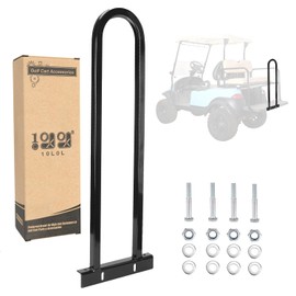 10L0L Universal Rear Seat Grab Bar for Yamaha, Club Car, EZGO, 2+2 Golf Cart, Not Fits Rear Flip Back Seat with Metal Foot Plate