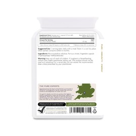 Iron Citrate | 10mg Bioavailable High Strength Ferrous Citrate (Iron Citrate) | 60 Vegan Friendly Capsules UK Made | 1 Capsule Daily (2 Month Supply)