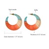 Aroncent Statement Raffia Earrings Colorful Hoop Earrings Lightweight Straw Hoop