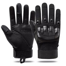 Motorcycle Gloves Tactical Gloves for Men and Women: Motorcycle Gloves with Hard Ankle & Touchscreen for Motocross Scooter Mountain Bike Quad Safe Breathable Waterproof - Black XL