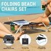 #WEJOY 2 Beach Chairs and Table Set Lightweight & Folding