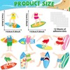 gisgfim 80Pcs Summer Cutouts Surfboard Decoration Hawaiian Beach Surfing Bulletin