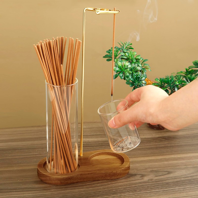 2 in 1 Incense Holder for Sticks, Anti-Ash Flying Incense