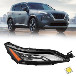 Aosky Headlight Assembly Replacement for 2021 2022 2023 Nissan Rogue Led Daytime Running Light LED DRL OE Style Halogen Front Headlamps Passenger Side