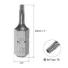 uxcell Torx Bits 1/4 Inch Hex Shank 25mm Length Magnetic
