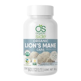 Organicside  Cápsulas de Melena de León Orgánicas  60 Cápsulas Vegetales Certificadas  USDA y SAGARPA, Plant-Based y NON GMO