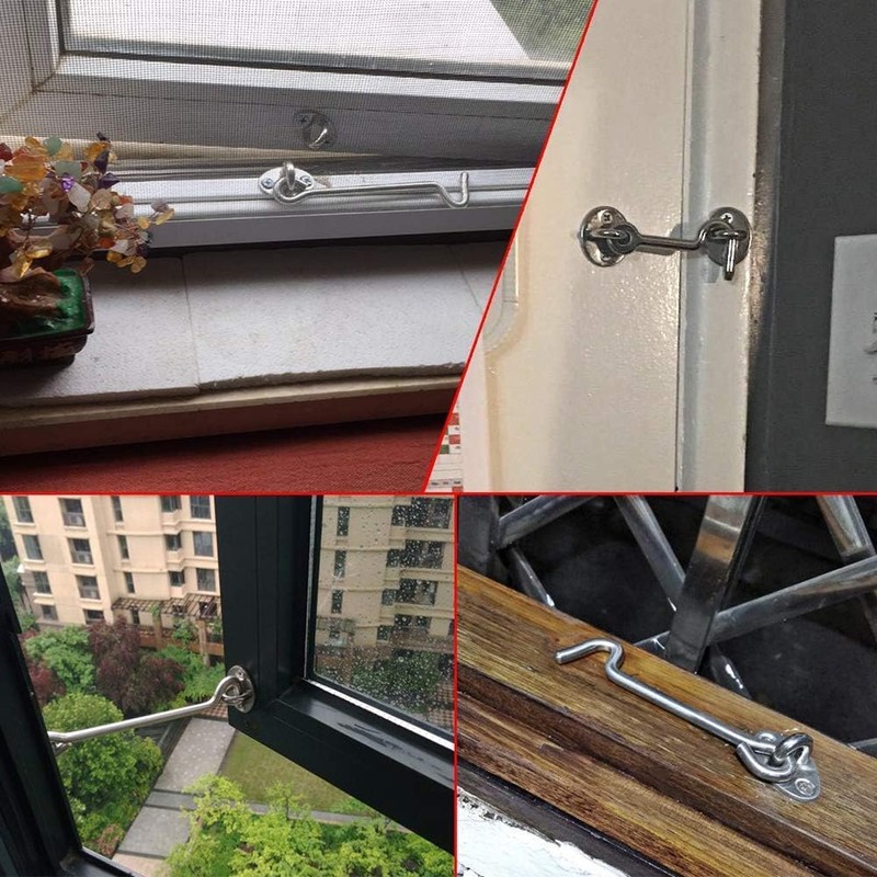 Jrancc Holder Window Brace 2PCS Cabin Door Hook Eye Latch
