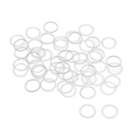 sourcing map Flat Washer Nylon M10 Seal 13 mm OD 10 mm ID 1 mm Thick Clear for Tap Pipe Water Hose Insulation Screws Pack of 50