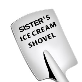 Funny Gifts Spoon for Sister Birthday Gifts from Sister Brother, Big Little Sister Gift for Sisters Best Friend Ice Cream Shovel Scoop Gift for Soul Sister Birthday Present
