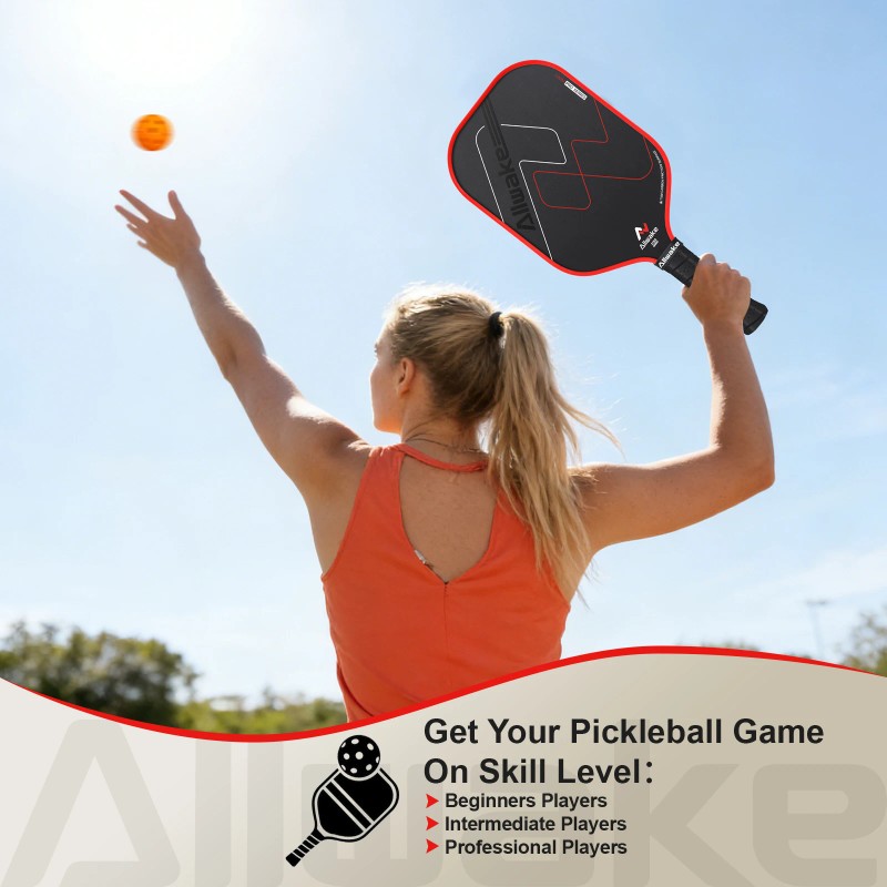 ALLWAKE Pickleball Paddles, Multi-Layer T700 Textured Carbon Fiber Pickleball Paddle,