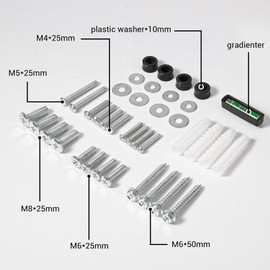 35PCS TV Bracket Screws Kit Universal M4 M5 M6 M8 TV Mount Screws Spacers and Washers Replacement, Television Mounting Hardware Kit for Most Television/Monitor Mount up to 80"