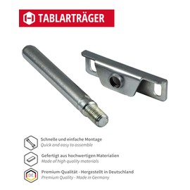 Gedotec Shelf Bracket Adjustable | Pack of 4 Invisible Shelf Brackets | Nova Pro | Shelf Support Made of Galvanised Iron | Shelf Support for Wall Mounting