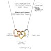 Suplight Heart Pendant Neckalces for Women, Triple Floating Heart Necklaces