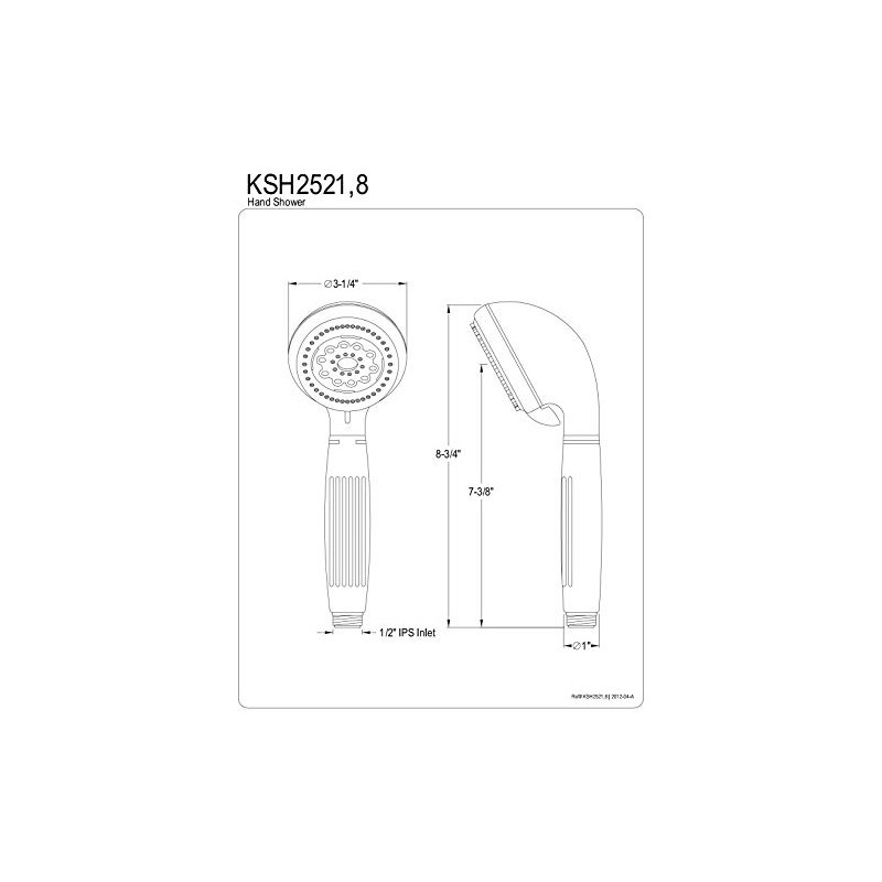 Kingston Brass KSH2521 Designer Trimscape 5-Function Massage Hand Shower, Polished