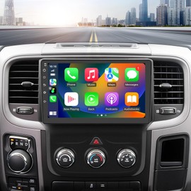 Car Radio for Dodge RAM 1500 2500 3500 2013-2018 Android 13 Head Unit for Ram 9 inch IPS Touch Screen with Wireless Carplay Android Auto GPS Navigation FM/Back up Camera SWC(Manual AC Only)